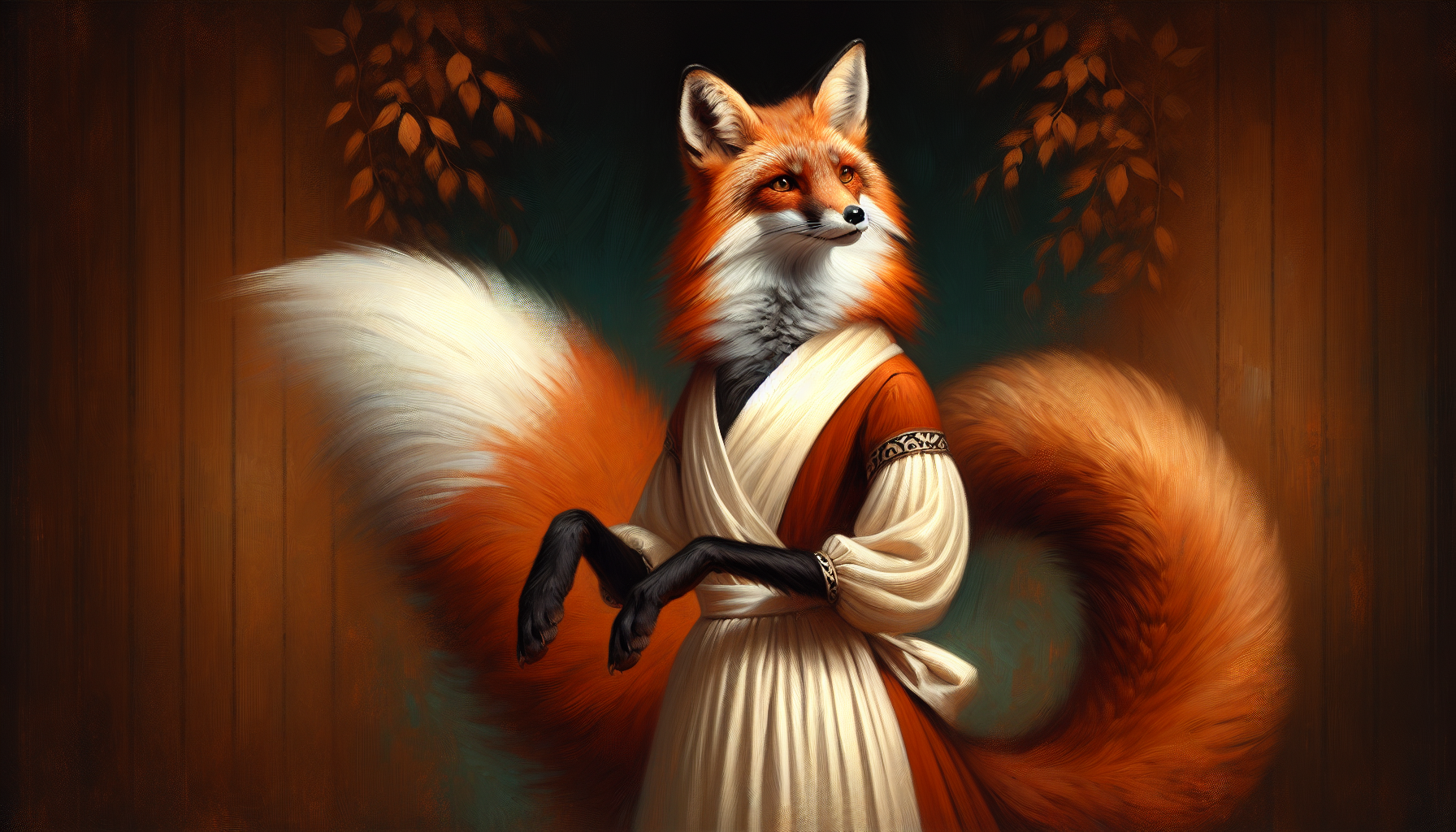 Foxyana at a traditional Ukrainian farmhouse kitchen worktable, working dough