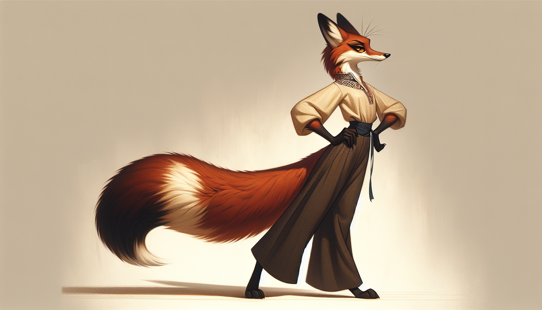 Foxyana watching a kobzar's hands move across bandura strings