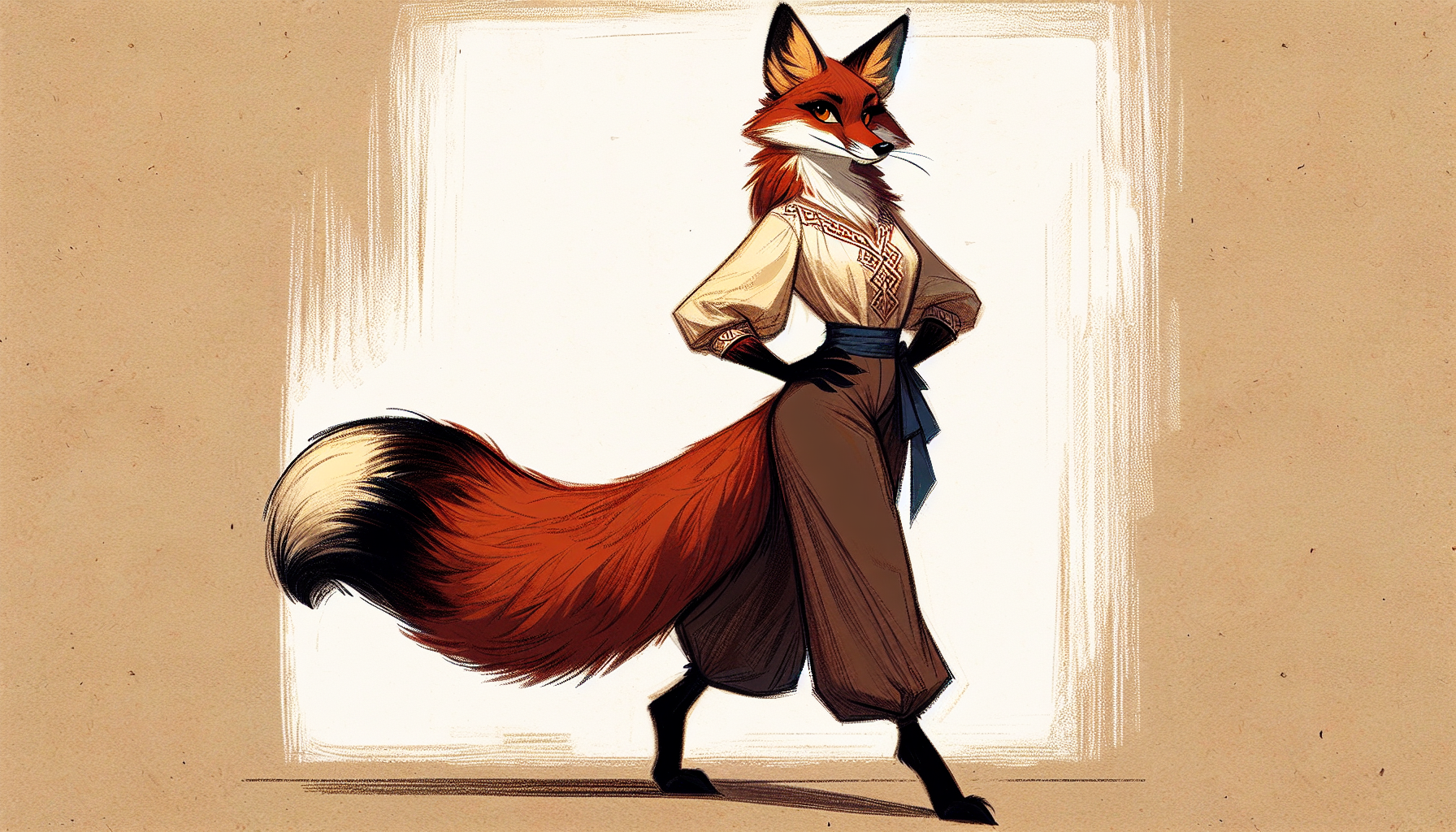 Foxyana walking Lviv's old city cobblestones in early morning golden light