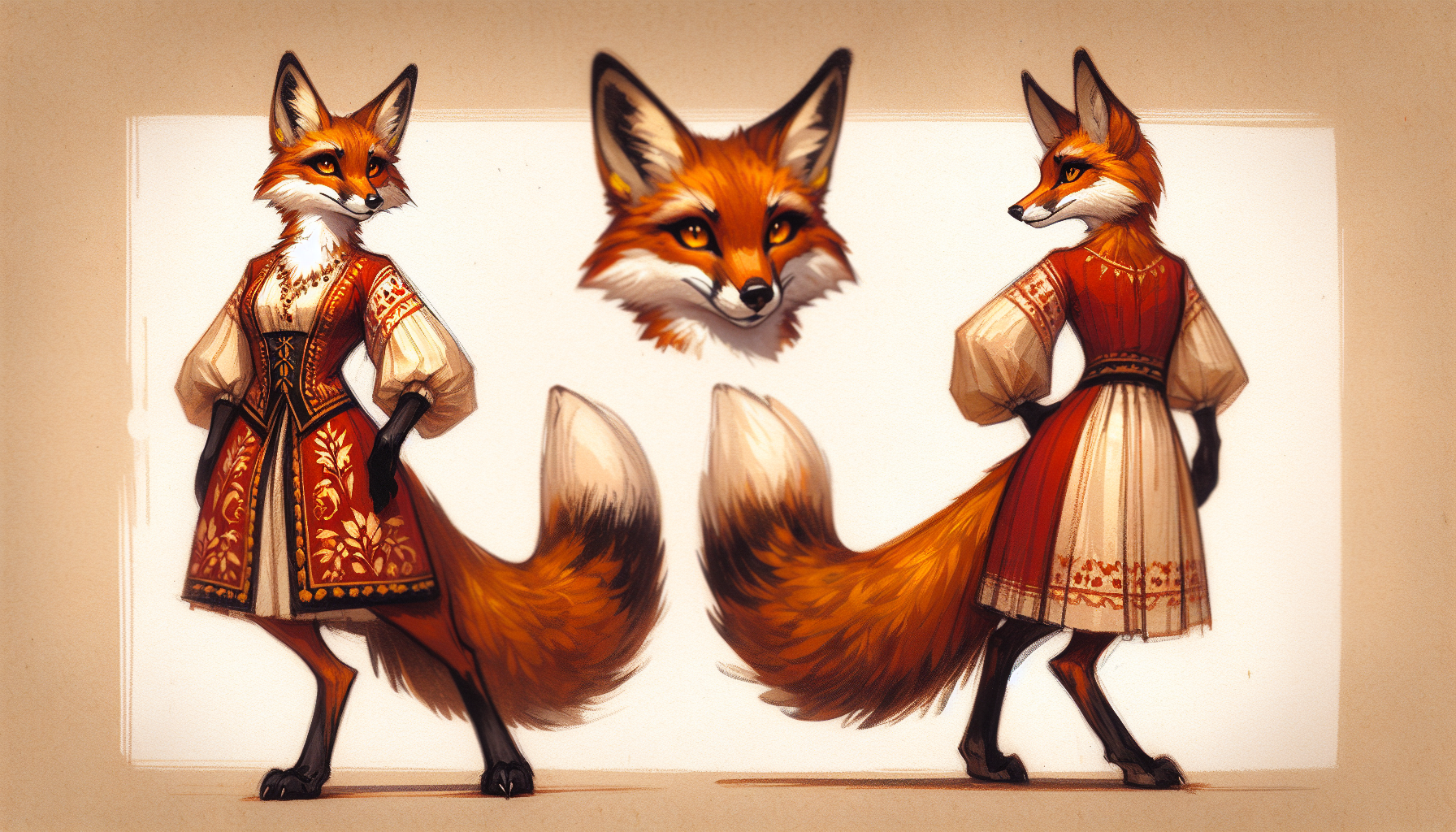 Foxyana demonstrating the pruzhynka bounce-step in a meadow