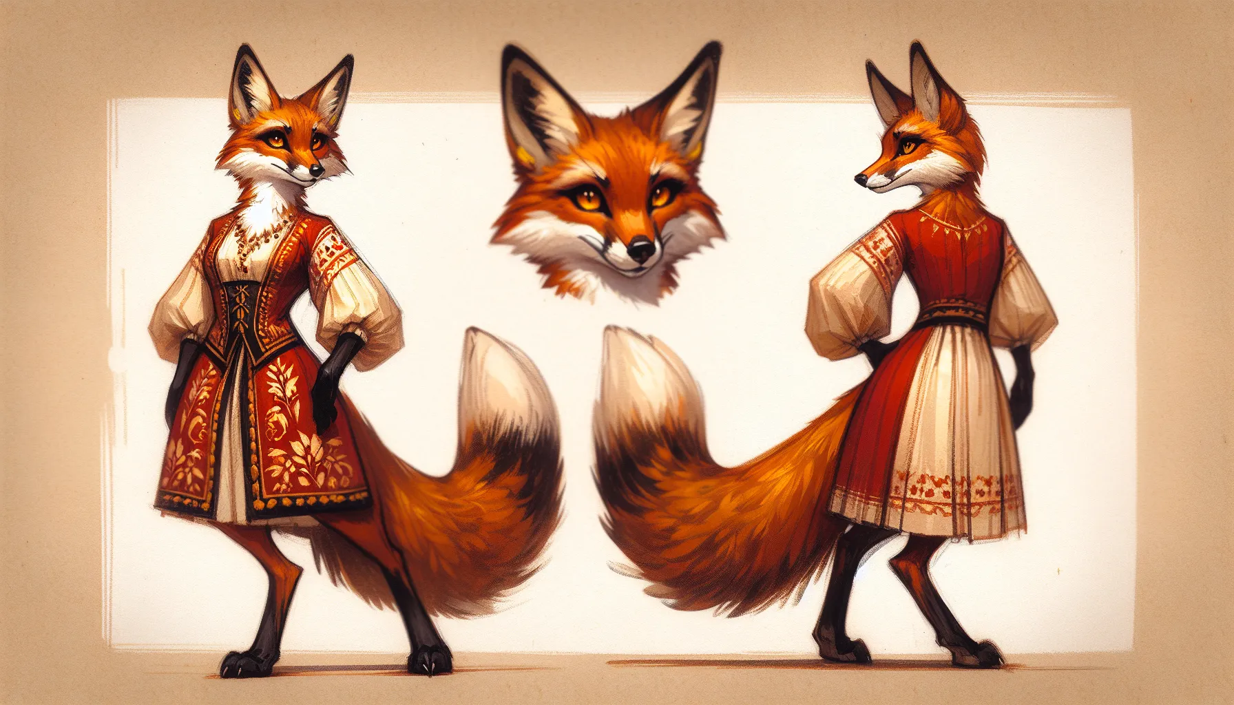 Foxyana demonstrating the pruzhynka bounce-step in a meadow